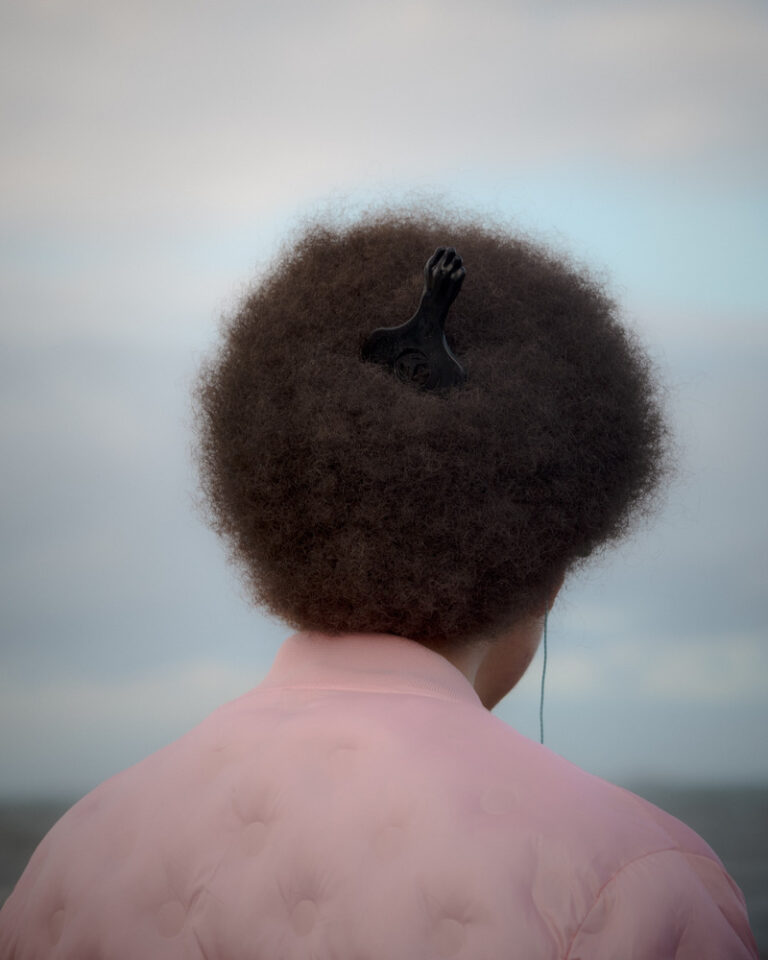 Portrait photography by Ian Howorth. Man with an afro from behind