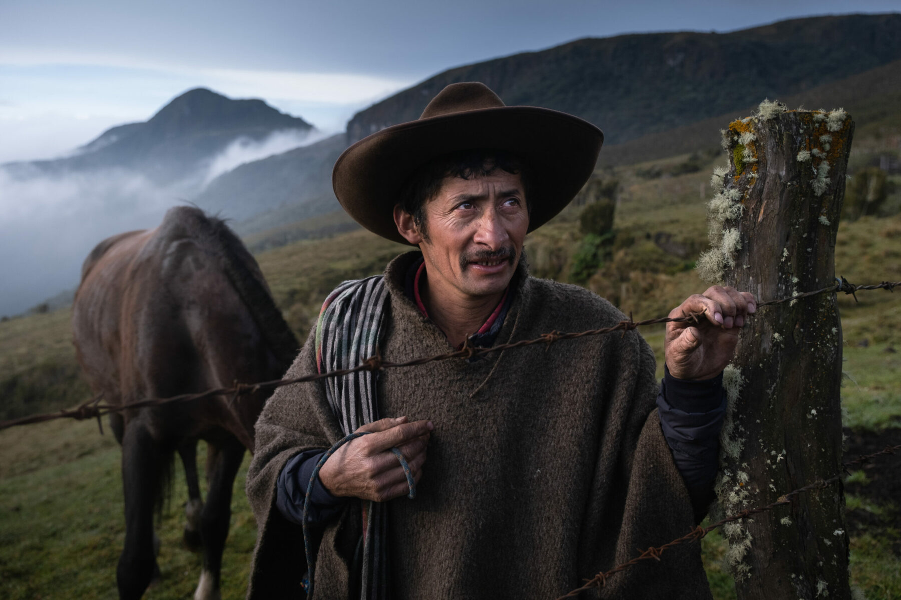 color portrait photo of Colombian cowboy by Nicolas Castermans