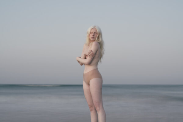 color portrait of albino woman by Mirko Sperlonga