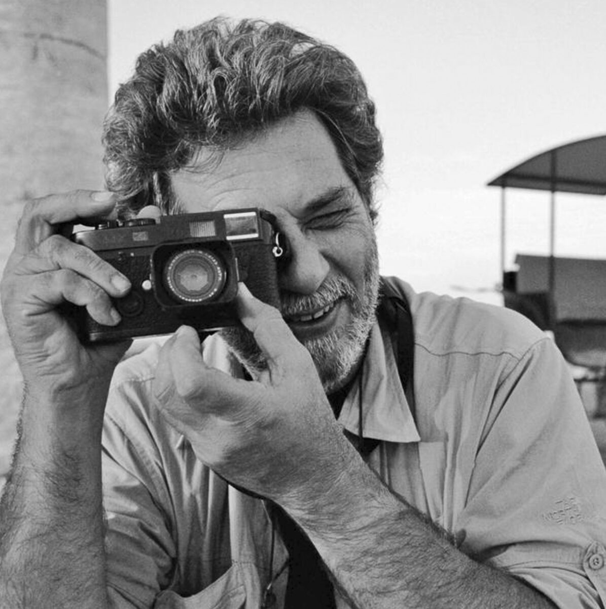 black and white portrait photo of Nikos Economopoulos