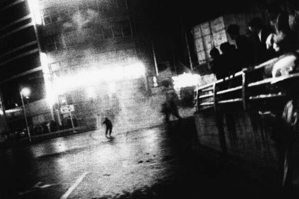 b&w photo of a street in Tokyo by Daido Moriyama