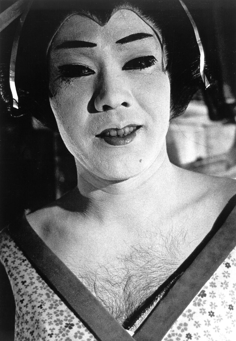 Black & white photo of a man dressed as a woman Daido Moriyama