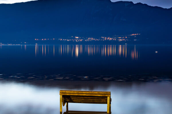 color landscape photo of Lake of Bourget, France by Christophe Baudot