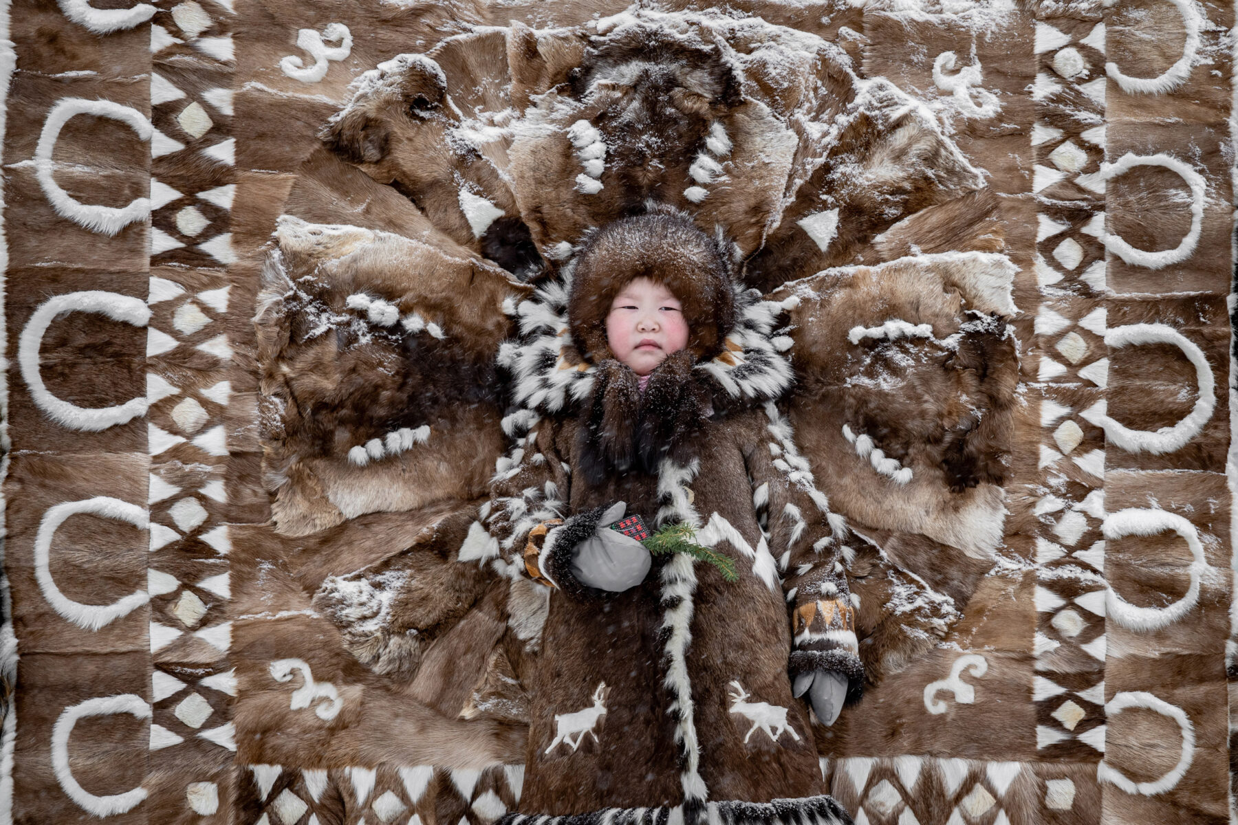 color portrait photo of Evenki girl in Iceland by Natalya Saprunova