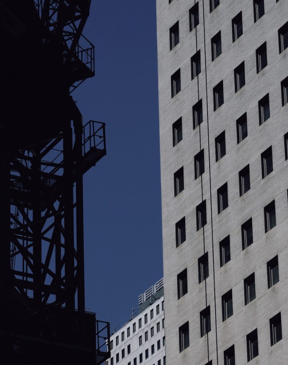 Street photography by Francesco Gioia. Blue sky and buildings