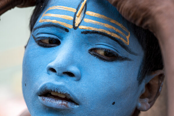 color portrait photo of little boy in Varanasi, India by Sergio Volani