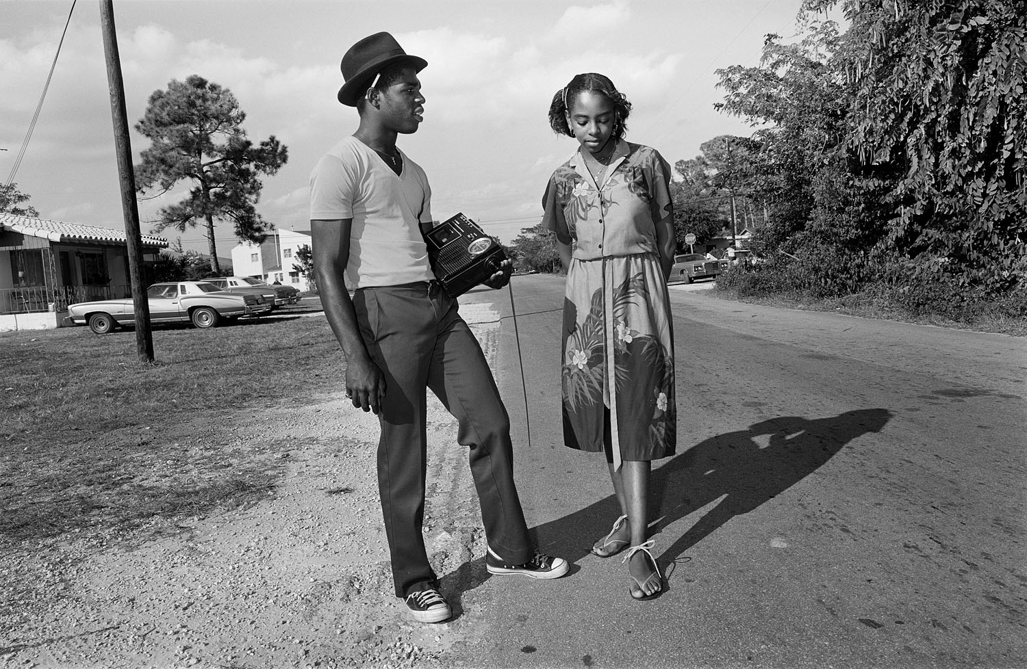 Black & white photography by Sage Sohier, portrait of an African American couple. Florida, 1981