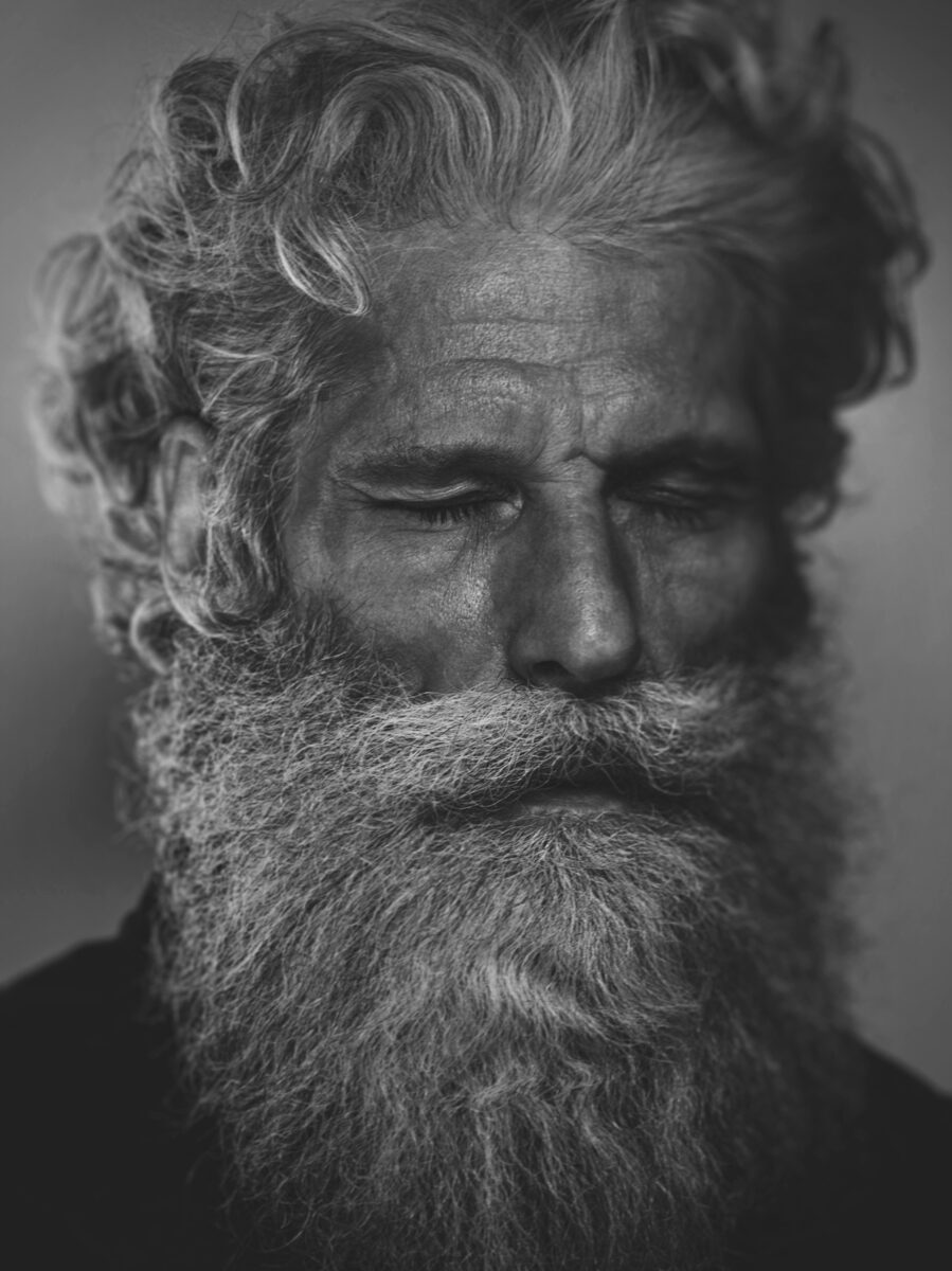 black and white portrait of a man by James Phillips