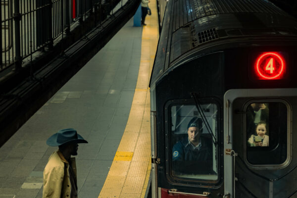 color street photo of man in New York subway by Gavin Doran