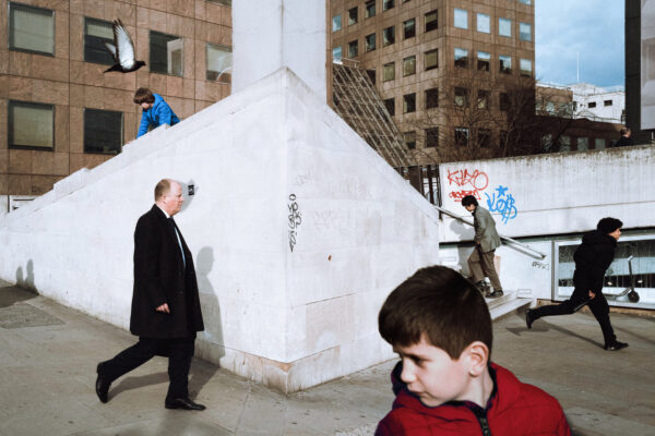 Candid street scene of people in London, UK, 2024 by Stefano Broli