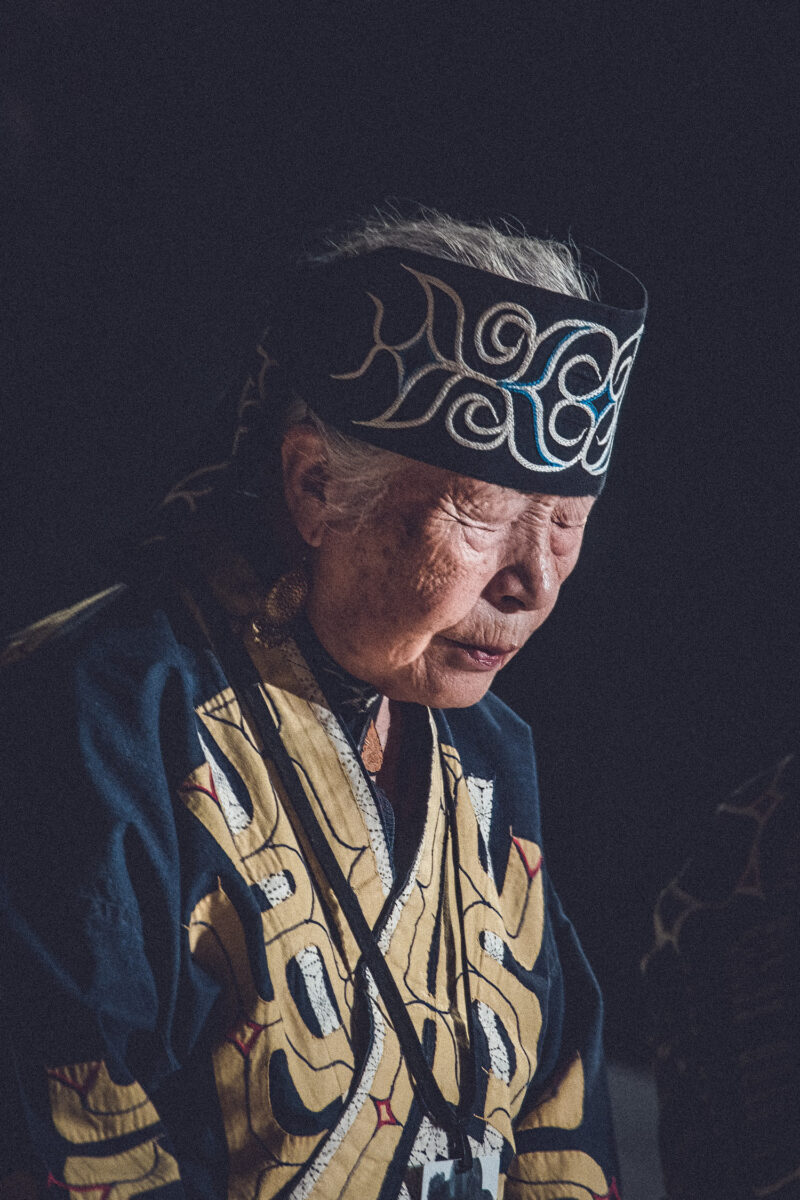 Portrait of an Ainu woman in Hokkaido Japan by Lorraine Turci, from her project, The Resilience of the Crow