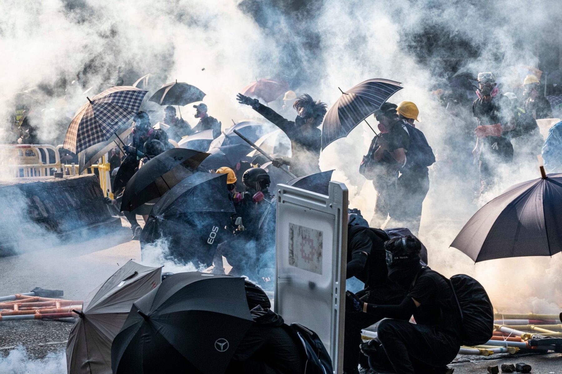 Photo of protestors in Hong Kong by Lam Yik Fei